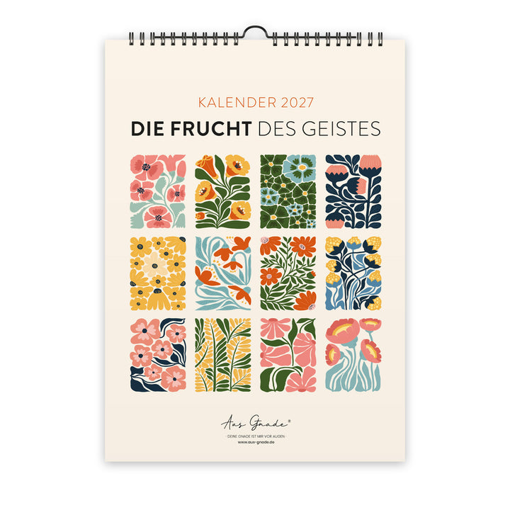 Kalender "Die Frucht des Geistes" 2027 · A3 · christliche Kalender