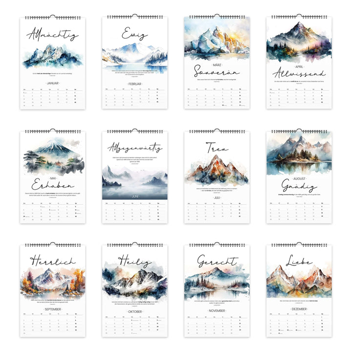 Kalender "Gottes Wesen" 2024 · A3 · christliche Kalender – Aus Gnade