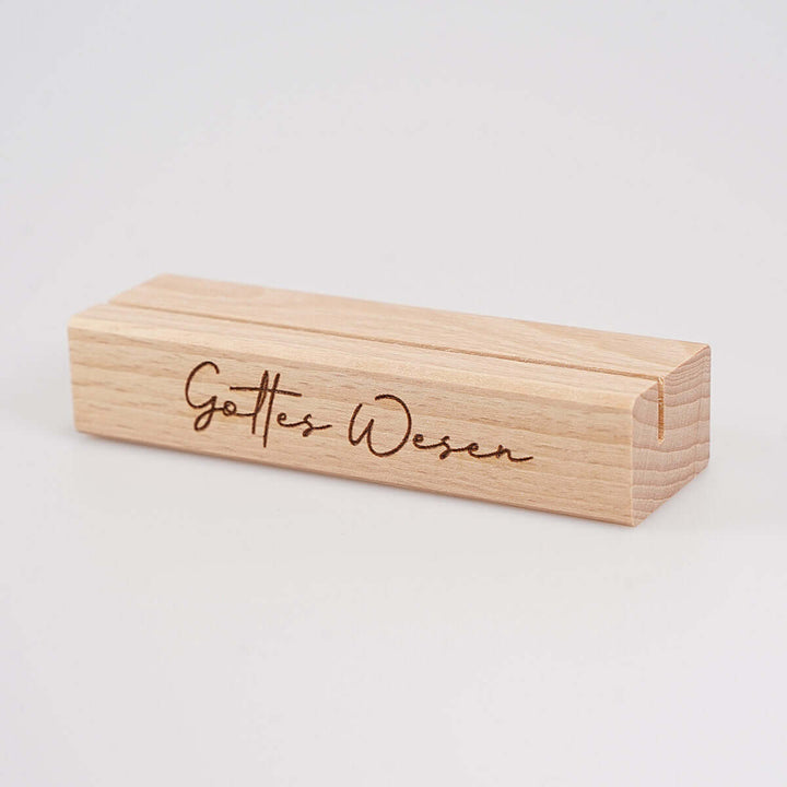 Kartenset "Gottes Wesen" Berge · 10 gold veredelte Karten inkl. Holz-Kartenhalter – Aus Gnade