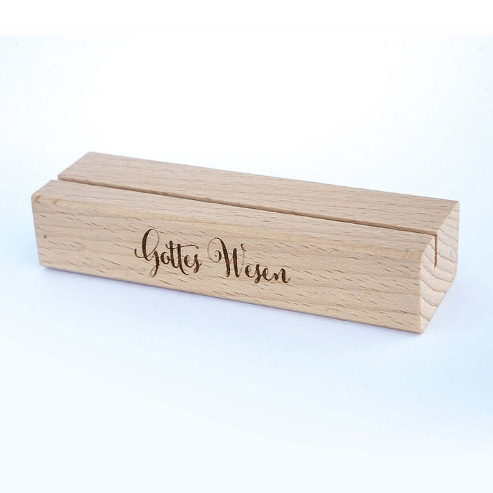 Kartenset "Gottes Wesen" s/w · 10 Karten inkl. Holz-Kartenhalter – Aus Gnade