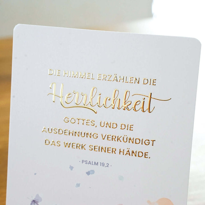 Kartenset "Die Psalmen" · 10 gold veredelte Karten inkl. Holz-Kartenhalter