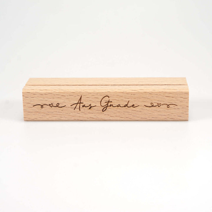 Kartenhalter "Aus Gnade" Holzgravur · handmade – Aus Gnade