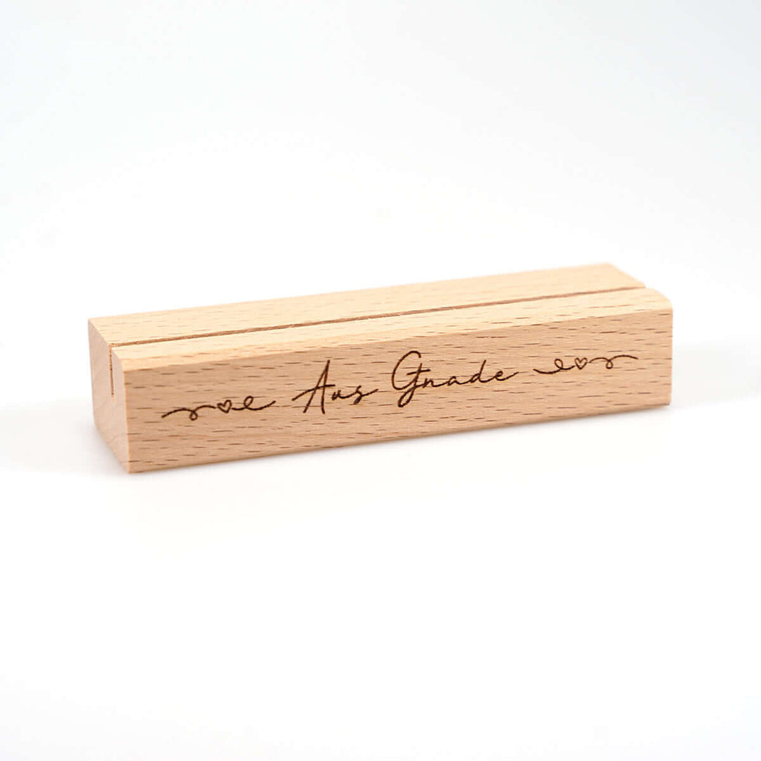 Kartenhalter "Aus Gnade" Holzgravur · handmade – Aus Gnade