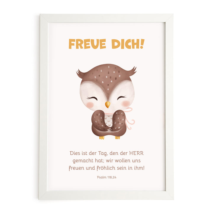 Poster für Kinder "Freue dich!" · Bibelvers · Psalm 118,24