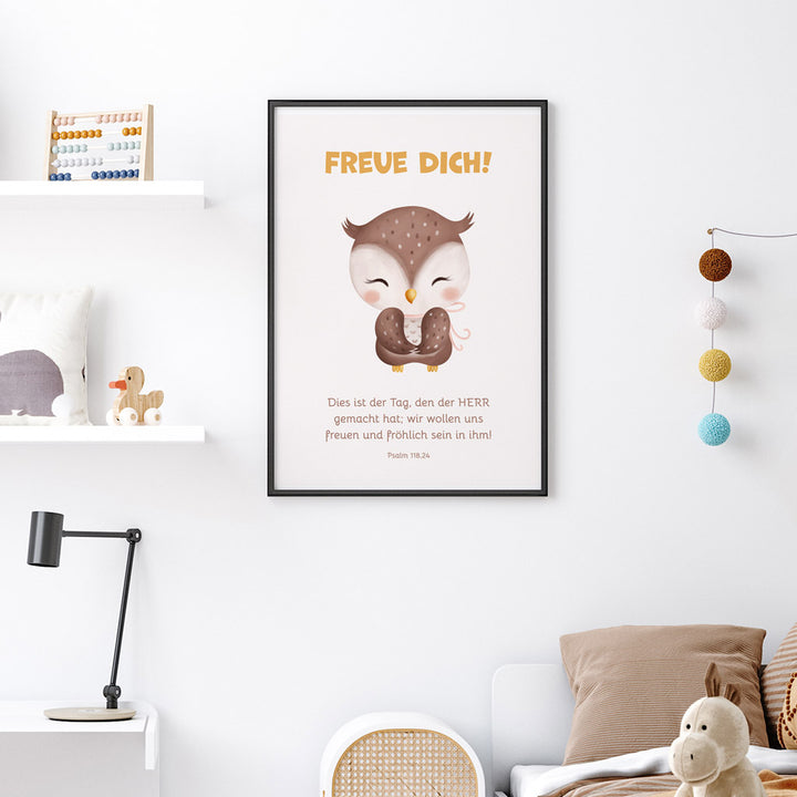 Poster für Kinder "Freue dich!" · Bibelvers · Psalm 118,24