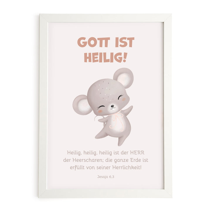 Poster für Kinder "Gott ist Heilig!" · Bibelvers · Jesaja 6,3