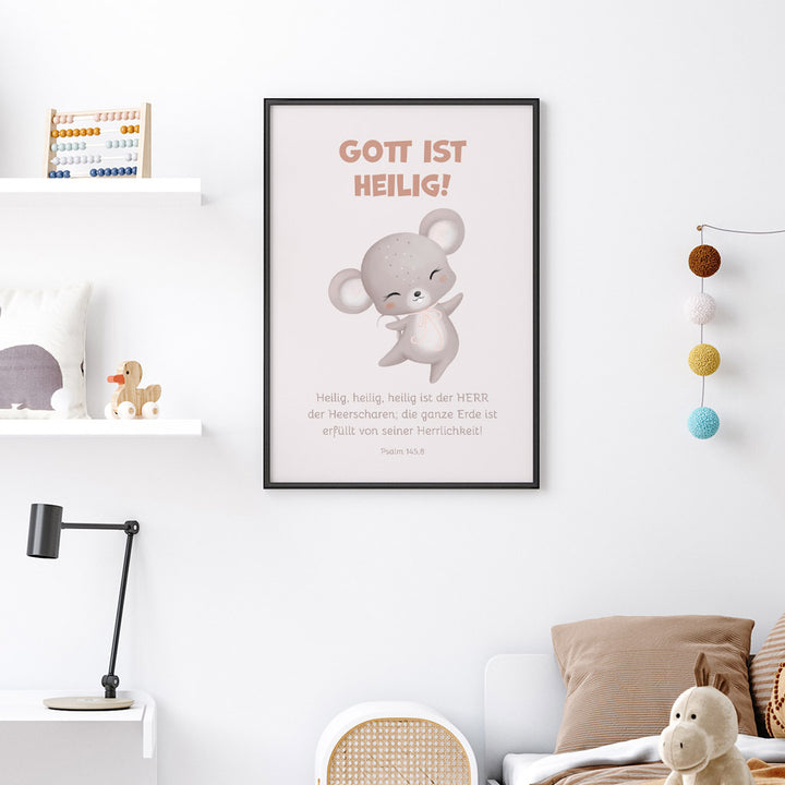 Poster für Kinder "Gott ist Heilig!" · Bibelvers · Jesaja 6,3