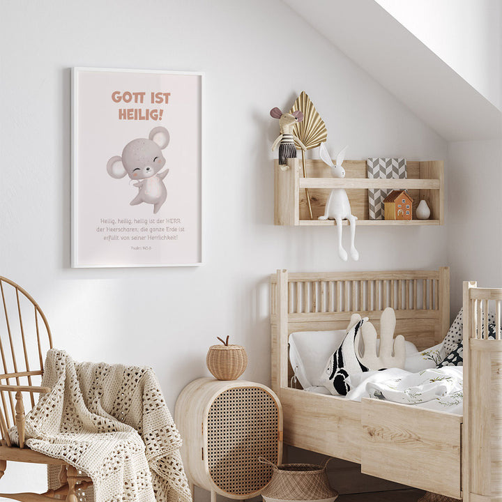 Poster für Kinder "Gott ist Heilig!" · Bibelvers · Jesaja 6,3