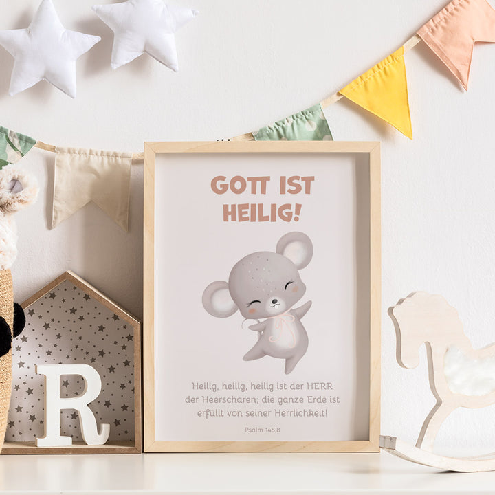 Poster für Kinder "Gott ist Heilig!" · Bibelvers · Jesaja 6,3