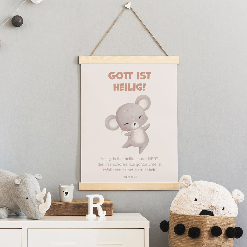 Poster für Kinder "Gott ist Heilig!" · Bibelvers · Jesaja 6,3