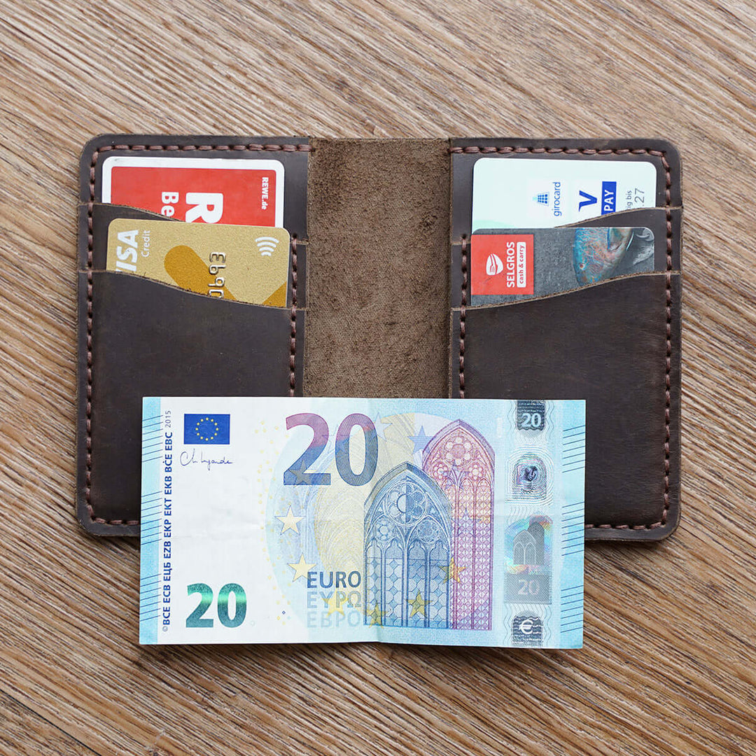 Leder Geldbörse "Kompakt" · echtes Leder · handgefertigt – Aus Gnade