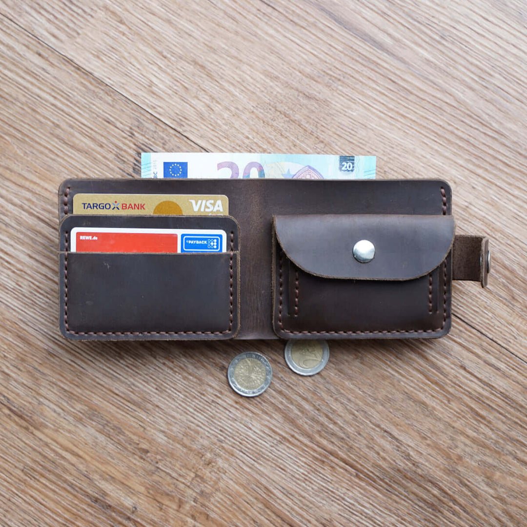 Leder Geldbörse "Medium" · echtes Leder · handgefertigt – Aus Gnade
