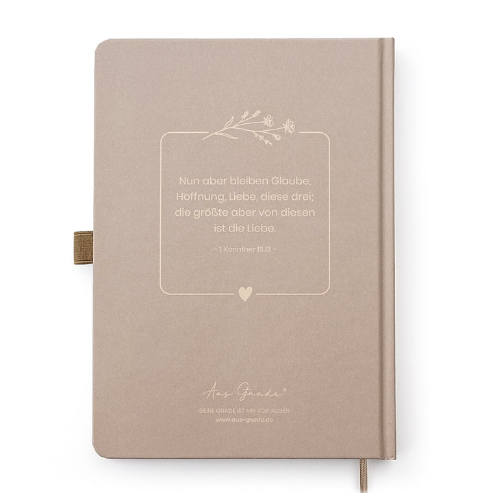 Notizbuch "Glaube Hoffnung Liebe" · A5 · Hardcover mit Goldglanz Prägung