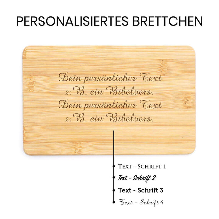 Personalisiertes Holz-Brettchen "Dein Text" · Gravur