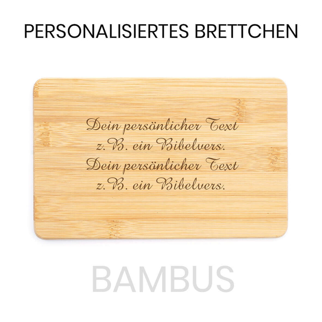 Personalisiertes Holz-Brettchen "Dein Text" · Gravur