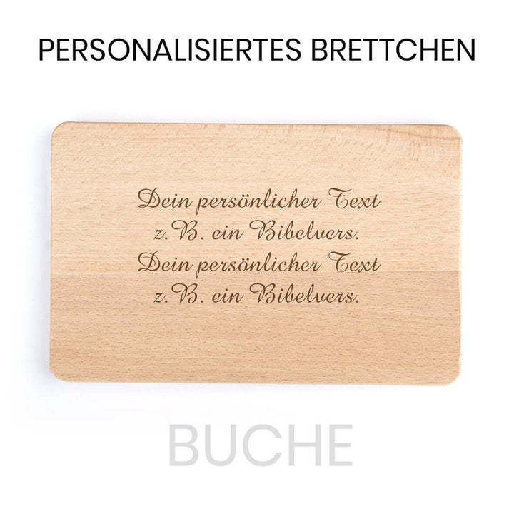 Personalisiertes Holz-Brettchen "Dein Text" · Gravur