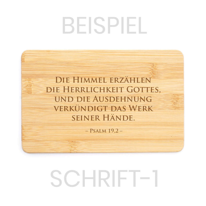 Personalisiertes Holz-Brettchen "Dein Text" · Gravur