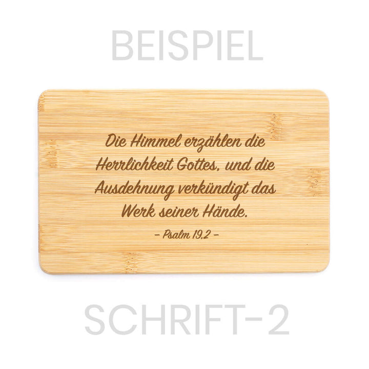 Personalisiertes Holz-Brettchen "Dein Text" · Gravur