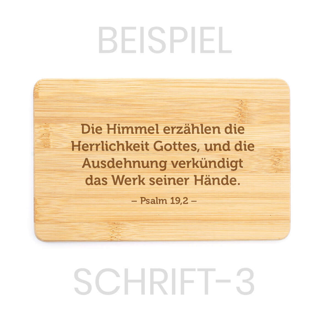 Personalisiertes Holz-Brettchen "Dein Text" · Gravur