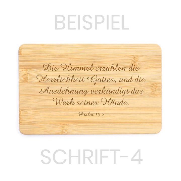 Personalisiertes Holz-Brettchen "Dein Text" · Gravur
