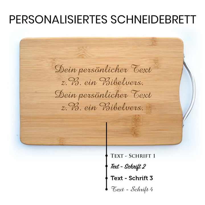 Personalisiertes Schneidebrett "Dein Text" · Gravur