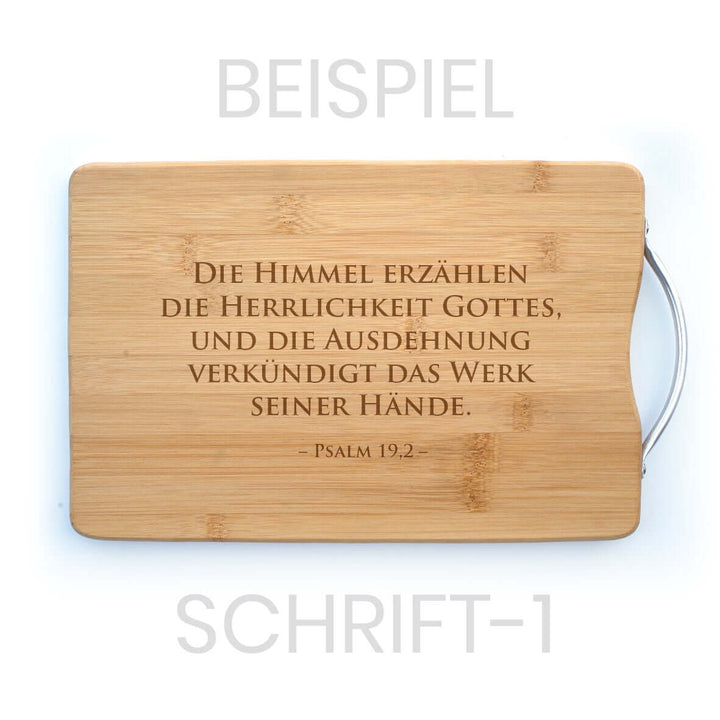 Personalisiertes Schneidebrett "Dein Text" · Gravur