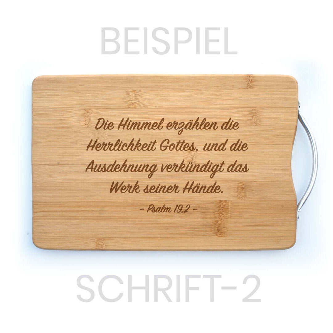 Personalisiertes Schneidebrett "Dein Text" · Gravur