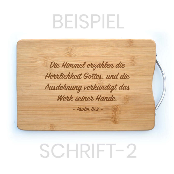 Personalisiertes Schneidebrett "Dein Text" · Gravur
