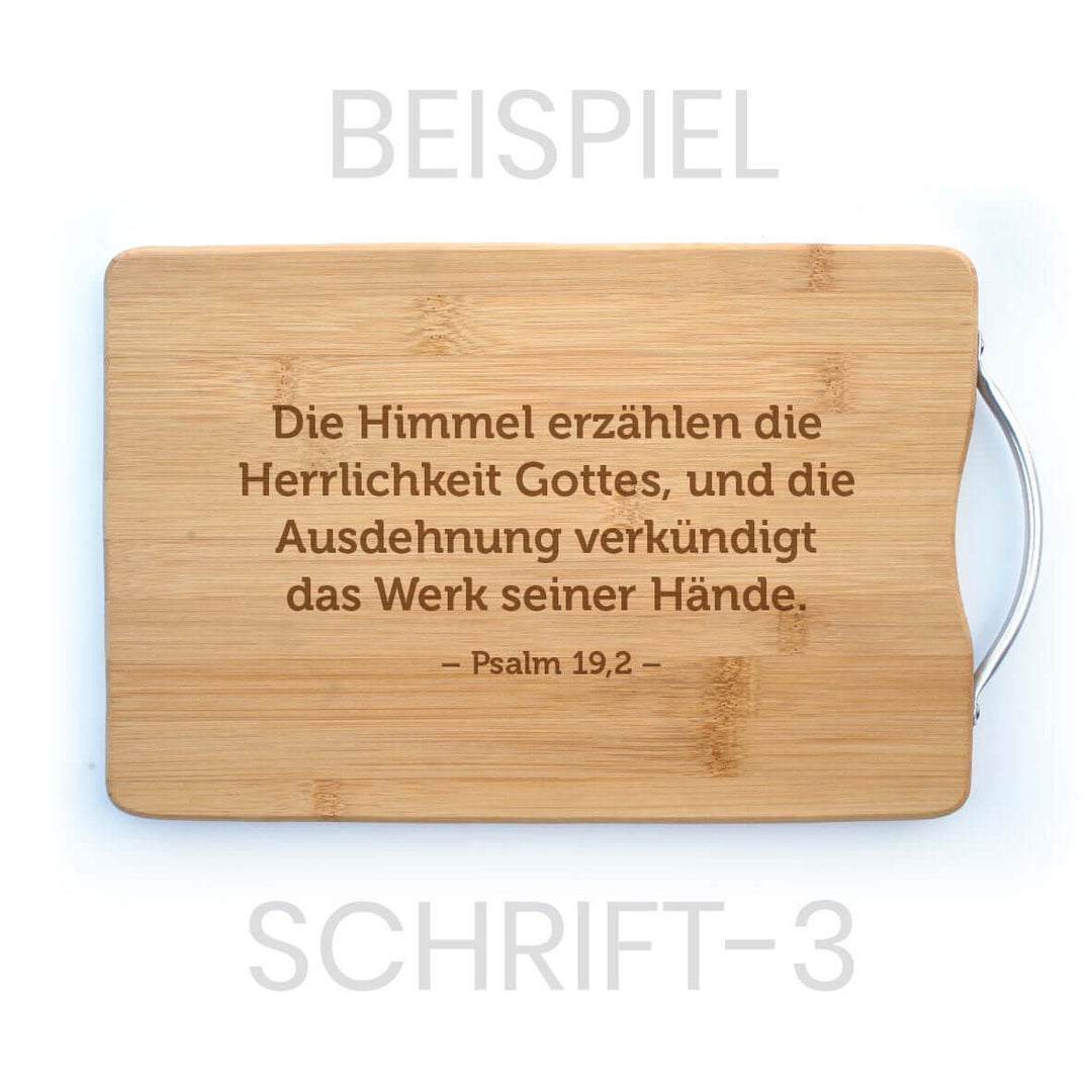 Personalisiertes Schneidebrett "Dein Text" · Gravur