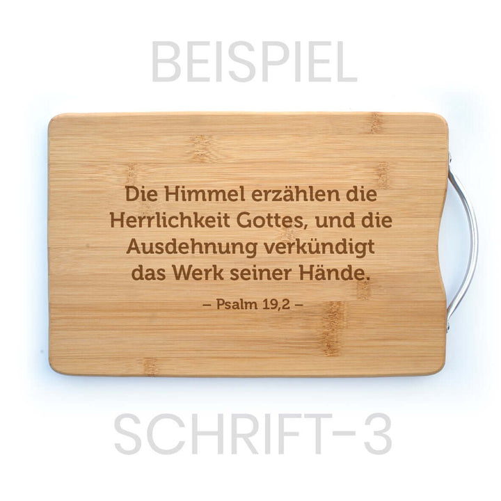 Personalisiertes Schneidebrett "Dein Text" · Gravur