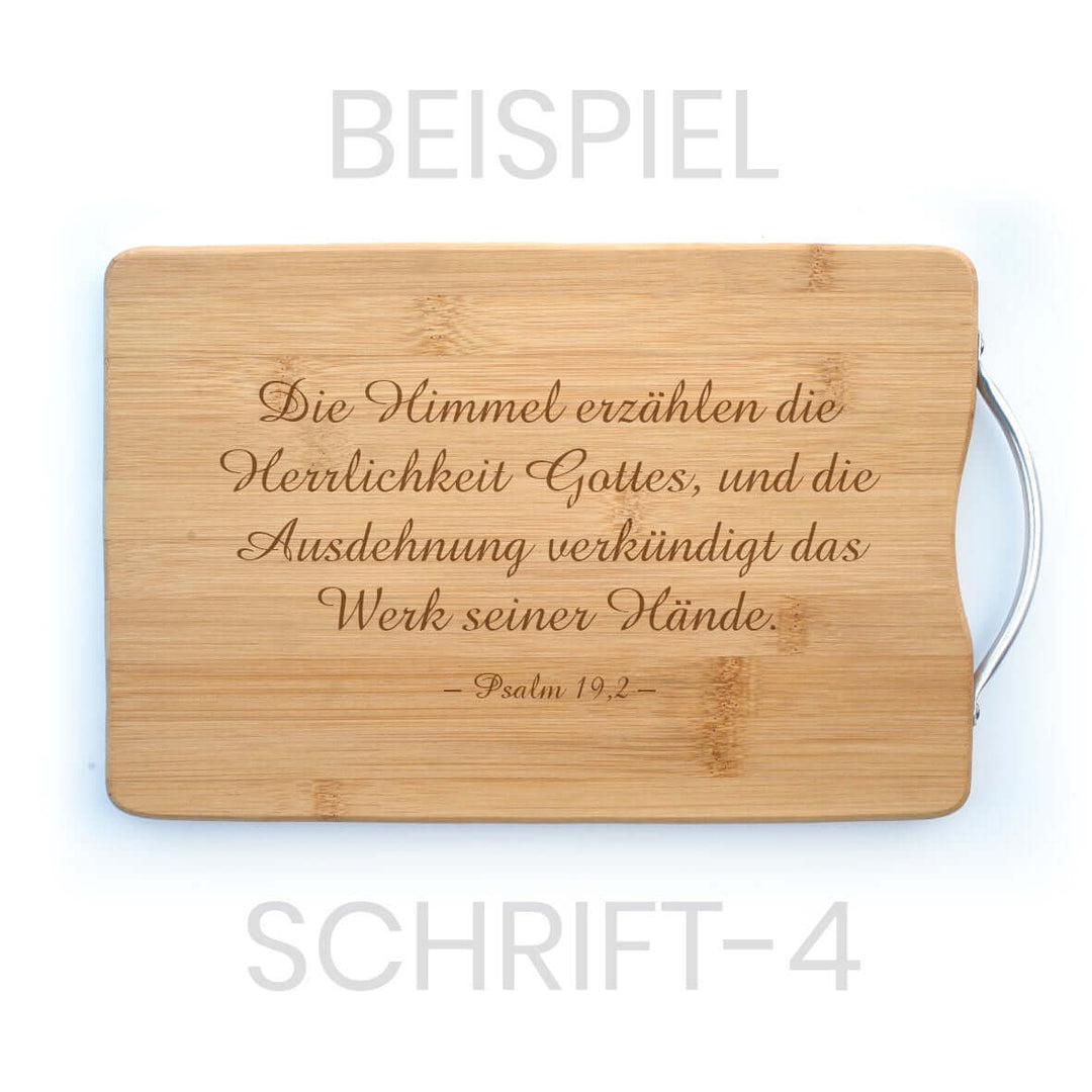 Personalisiertes Schneidebrett "Dein Text" · Gravur