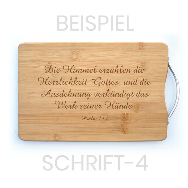 Personalisiertes Schneidebrett "Dein Text" · Gravur