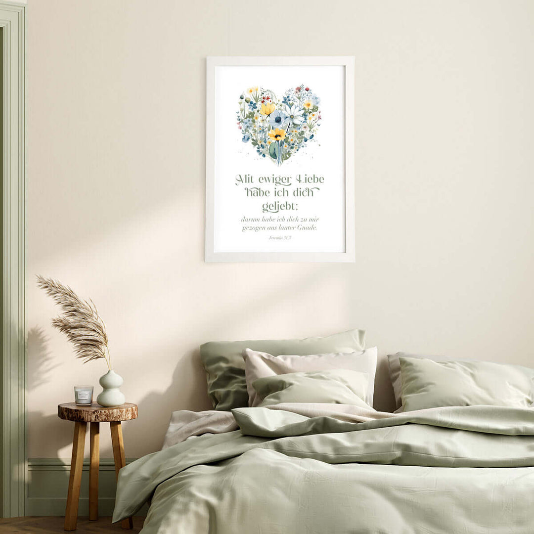 Poster "Mir ewiger Liebe habe ich dich geliebt" · Jeremia 31,3