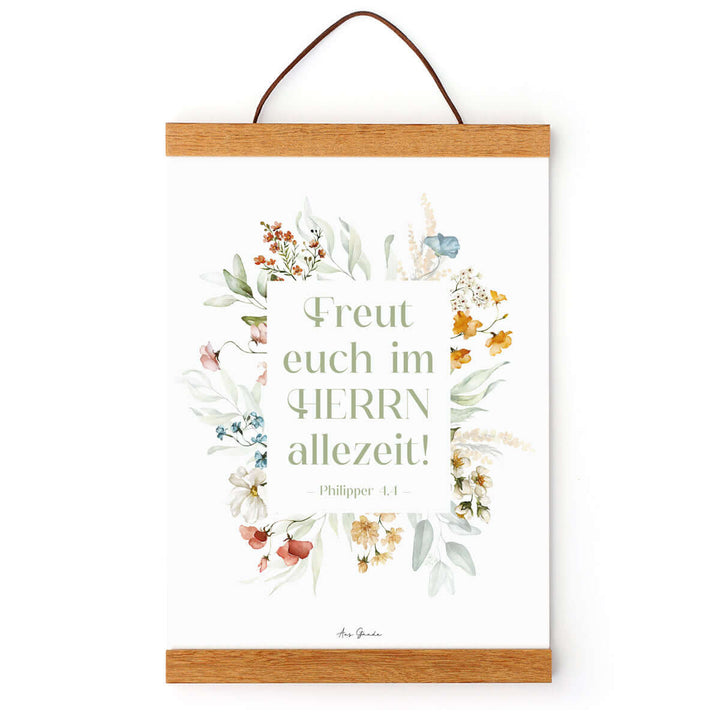 Poster "Freut euch im Herrn allezeit!" · Bibelvers