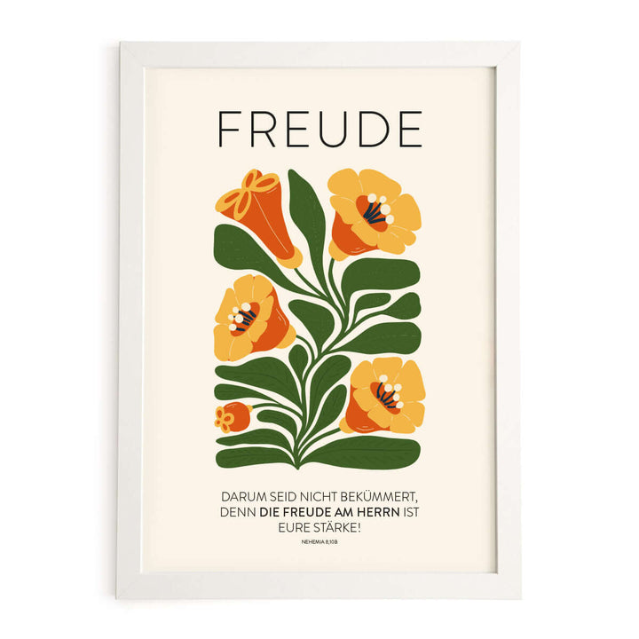Poster "Freude" · Serie: Die Frucht des Geistes · Nehemia 8,10