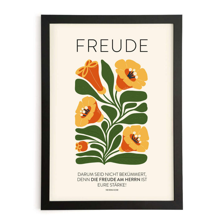 Poster "Freude" · Serie: Die Frucht des Geistes · Nehemia 8,10