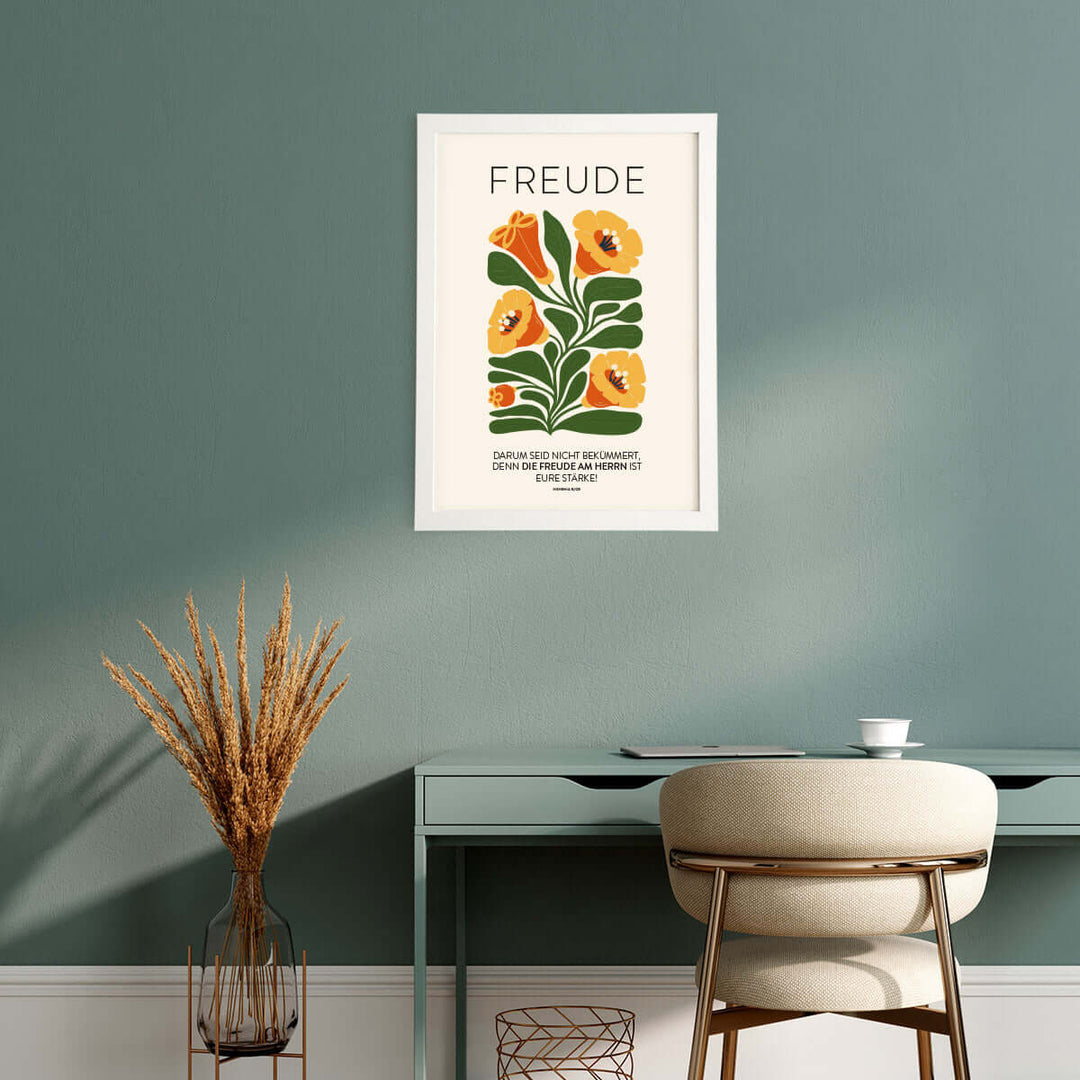 Poster "Freude" · Serie: Die Frucht des Geistes · Nehemia 8,10