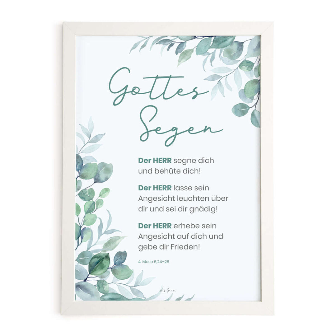 Poster "Gottes Segen" · A3 / A4 · Bibelverse – Aus Gnade