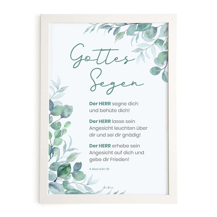 Poster "Gottes Segen" · A3 / A4 · Bibelverse – Aus Gnade