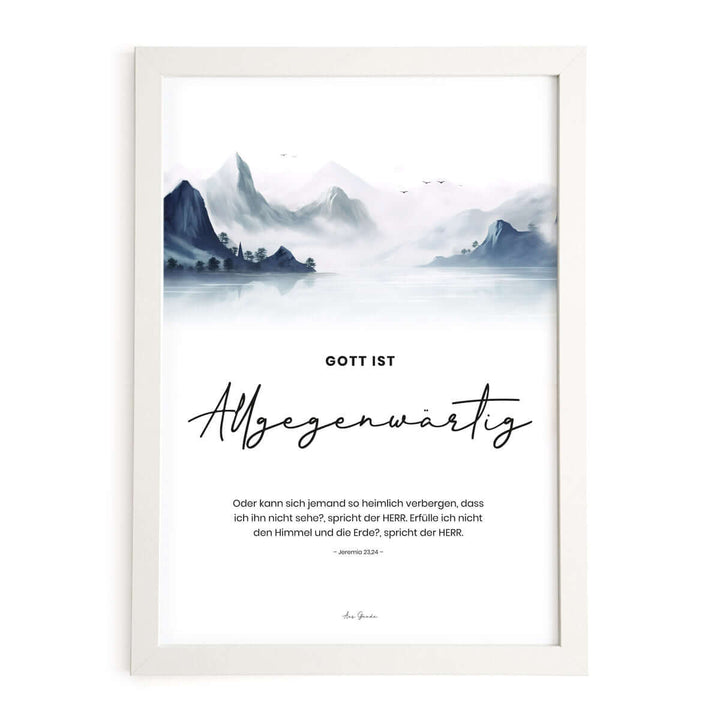 Poster "Gott ist Allgegenwärtig" · Berge · Serie Gottes Wesen