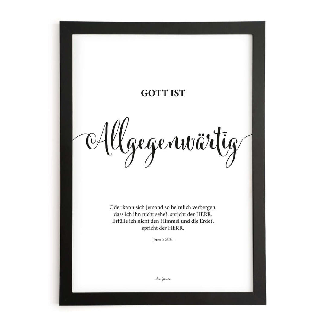 Poster "Gott ist Allgegenwärtig" · Lettering · Serie Gottes Wesen