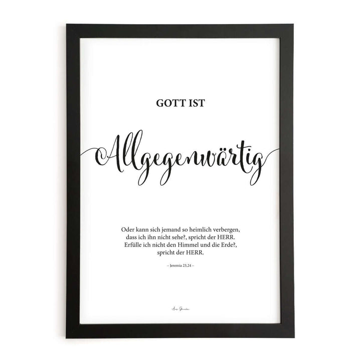 Poster "Gott ist Allgegenwärtig" · Lettering · Serie Gottes Wesen