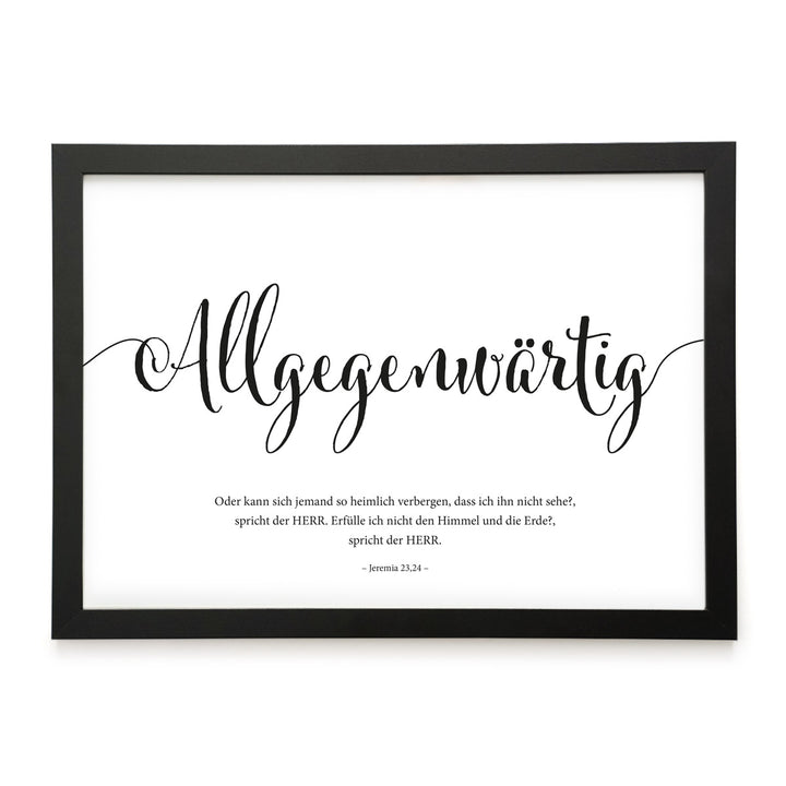 Poster "Gott ist Allgegenwärtig" · Lettering · Serie Gottes Wesen