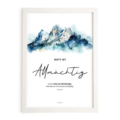 Poster "Gott ist Allmächtig" · Berge · Serie Gottes Wesen – Aus Gnade