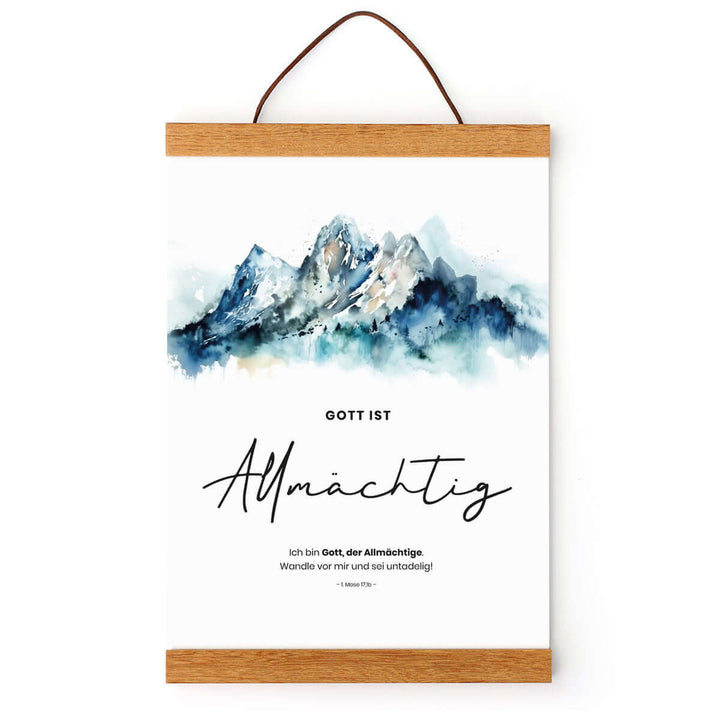 Poster "Gott ist Allmächtig" · Berge · Serie Gottes Wesen – Aus Gnade