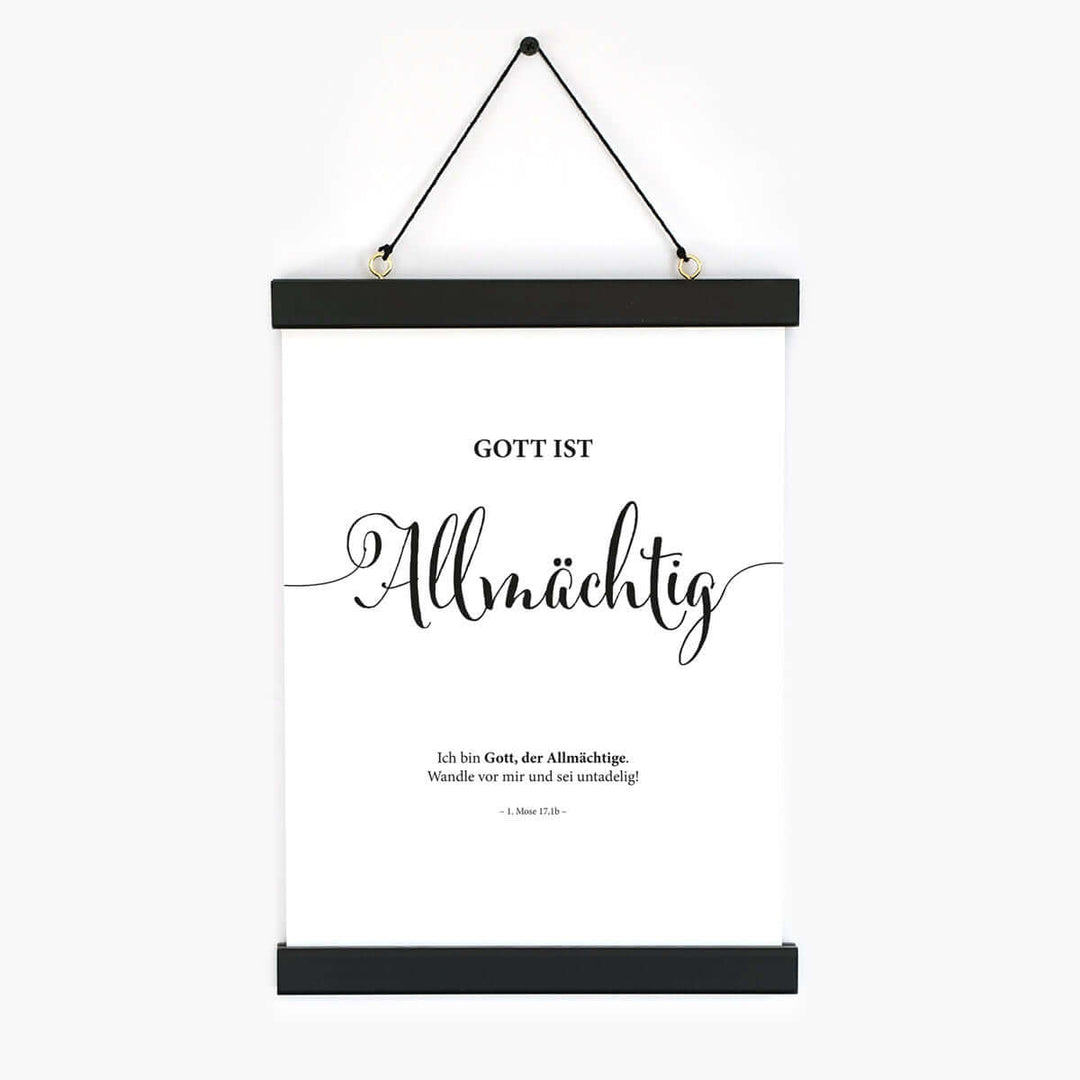 Poster "Gott ist Allmächtig" · Lettering · Serie Gottes Wesen – Aus Gnade