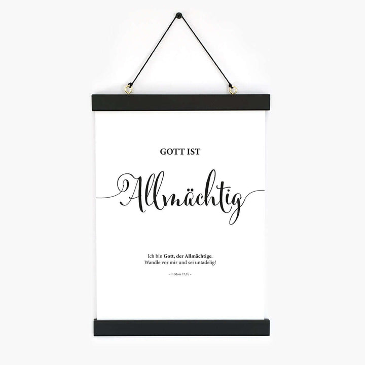 Poster "Gott ist Allmächtig" · Lettering · Serie Gottes Wesen – Aus Gnade