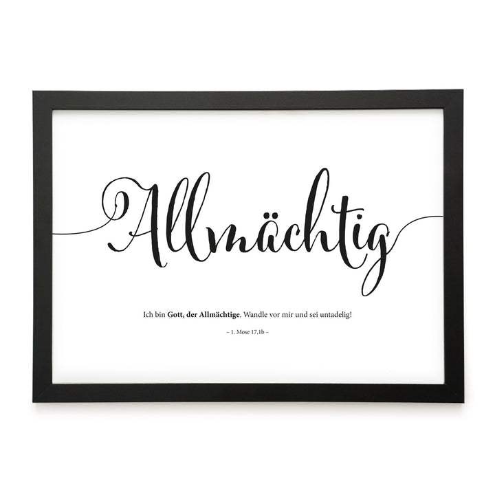 Poster "Gott ist Allmächtig" · Lettering · Serie Gottes Wesen