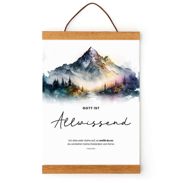 Poster "Gott ist Allwissend" · Berge · Serie Gottes Wesen
