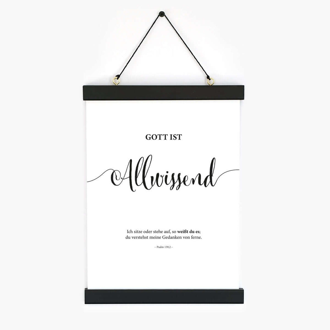 Poster "Gott ist Allwissend" · Lettering · Serie Gottes Wesen
